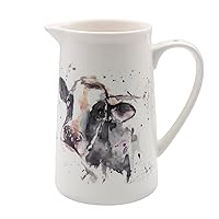 LP49077 Ceramic Jug | Country Life Cow design | 1 Pc, White