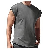Men's Tank Tops,Training Bodybuilding Summer Plus Size Muscle Sleeveless Solid Shirt Outdoor Casual Fashion Vest