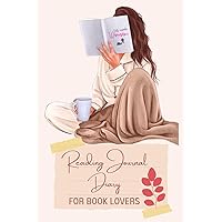 Reading Journal for Book Lovers: Keep track of your Reading Goals in 2024 Track 100 Book Reviews and Create a Personal Reading Record to Look Back On Brunette reading with coffee in hand