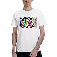 Anime T Shirts Monogatari Series Men's Summer Cotton Tee Crew Neck Short Sleeve Shirts White