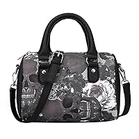 Tadoiooy Tote Bag, Skull Printing Handbags Shoulder Bag for Women Skeleton Bones Handbag Canvas Handbag Gothic Punk Tote Crossbody Bag