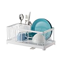 Alloy Steel home 2875 Wire Dish Drainer Rack, One Size, White