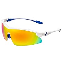 Spartan Pro Sunglasses - Impact Resistant - Polarized Lenses - UV Protected - Soft Pouch Included - TR 90 Frames