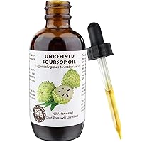 Virgin Soursop Graviola Guanabana Oil (Organic, Undiluted, Unrefined) 2oz / 60 ml – Natural Moisturizer for Dry and Damaged Skin.