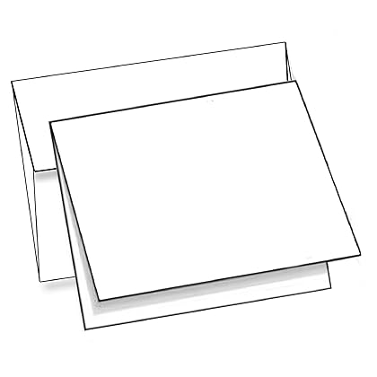 SUPHOUSE Blank White Cards and Envelopes 24 Pack,4 x 6 Heavyweight Folded Cardstock and A7 Envelopes