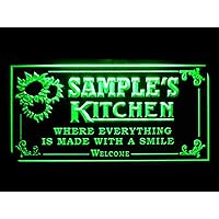 ADVPRO Name Personalized Custom Kitchen Welcome Chef Neon Light Sign Green 12x8.5 inches st4s32-ps-tm-g