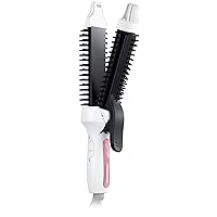 Panasonic Compact Brush Hair Iron 26mm curl-Straight 2 Way Overseas Correspondence AC Type Heat Resistant Pouch with White EH-HV40-W 1 Unit