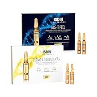 Serum Kit for Brighter Skin - Flavo-C Ultraglican Vitamin C and Night Peel Glycolic Acid Exfoliating Serum