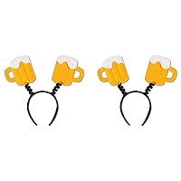 Beistle Beer Mug Boppers 2 Piece, OSFM, Yellow/White/Black, One Size Fits Most
