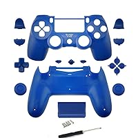Replacement Full Housing Shell Case Cover with Buttons Mod Kit For PS4 Pro Slim For Sony Playstation 4 Dualshock 4 PS4 Slim Pro Wireless Controller - Blue