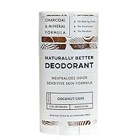 Naturally Better Coconut Cake Deodorant - Sensitive Skin Formula, Aluminum-Free, Baking Soda-Free, All-Natural, Magnesium & Activated Charcoal, Plant-Derived, Made in USA by DAYSPA Body Basics