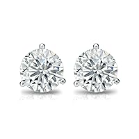 4 TCW Round Cut Moissanite Earring Diamond Stud Earring Solitaire Anniversary Earring Engagement Birthday Promise Gifts for Her