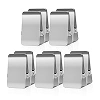 Large Chip Bag Clips with Anti-Slip Rubber,BURLIHOME All-Purpose Stainless Steel Heavy Duty Air Tight Seal Food Bags File Paper Photos Clamps for Home/Office/Kitchen Supply,10Pcs(Silver)