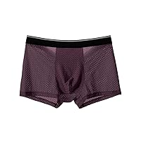 Sinzelimin Boxer Briefs for Men's Base Layer Underwear Boxer Shorts Soft Breathable Comfortable Pouch Panties Underpant