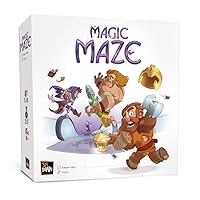Magic Maze - Real-Time Gameplay, Move the 4 Characters Through the Mall Before the Timer Runs Out - Co-operative, Everyone Has a Different Power, 1-8 players, 15 mins, Ages 8+, Medium