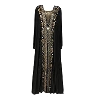Abaya Kaftans for Women Gown Maxi Dubai Kaftan Dress Long Muslim Dress Ramadan Eid Vintage Embroidery Prayer Pullover