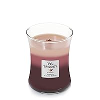 WoodWick Medium Hourglass Candle, Fruit Temptation - Premium Soy Blend Wax, Pluswick Innovation Wood Wick, Made in USA
