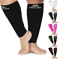 Mojo Compression Socks Footless for Women and Men 20-30mmHg - Extra Wide Plus Size Calf Sleeve - A604