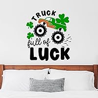 Truck Full of Luck Peel and Stick Wall Decals Wall Sticker Motivational Wall Decals Patrick's Day Motivational Office Decor Quote Wall Art Vinyl Wall Decal Classroom Gym Words Saying 22 Inch