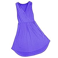 Lilac Dress for Women,Women's Sleeveless Deep V Neck Summer Dress Wrap Ruched Cocktail Party Mini Dresses 50s D