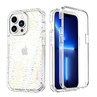 AMZER Crusta Hybrid Full Body Case Designed for iPhone 13 Pro with Built-in Screen Protector - Glitter Yeet All Over