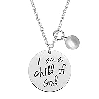 Xiahuyu Goddaughter Gifts for Women Girls for I am a Child of God Necklace First Communion Gifts Baptism Gifts for Godchild Religious Jewelry Goddaughter Necklace Gifts