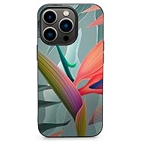 iPhone13 Plant Bird of Paradise Phone Case Case for iPhone 13 Series, Shockproof Protective Phone Case Slim Thin Fit Cover Compatible with iPhone, iPhone13 Pro