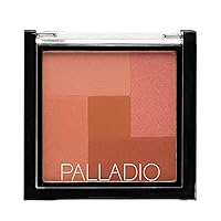 Palladio 2-In-1 Mosaic Blush and Bronzer, Silky Smooth Face Makeup Pressed Powder, Five Color Hues from Shimmering Pinks to Golden Browns, Rich Pigmented Shades, Flawless Finish, Desert Rose, 0.3 Oz