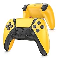 Wireless Controller for PS4 Controller, Ymir Control for Playstation 4 Controller with Turbo, Scuf Controllers Work with 2 Back Buttons, Scuf Controllers for PS4 (Yellow)