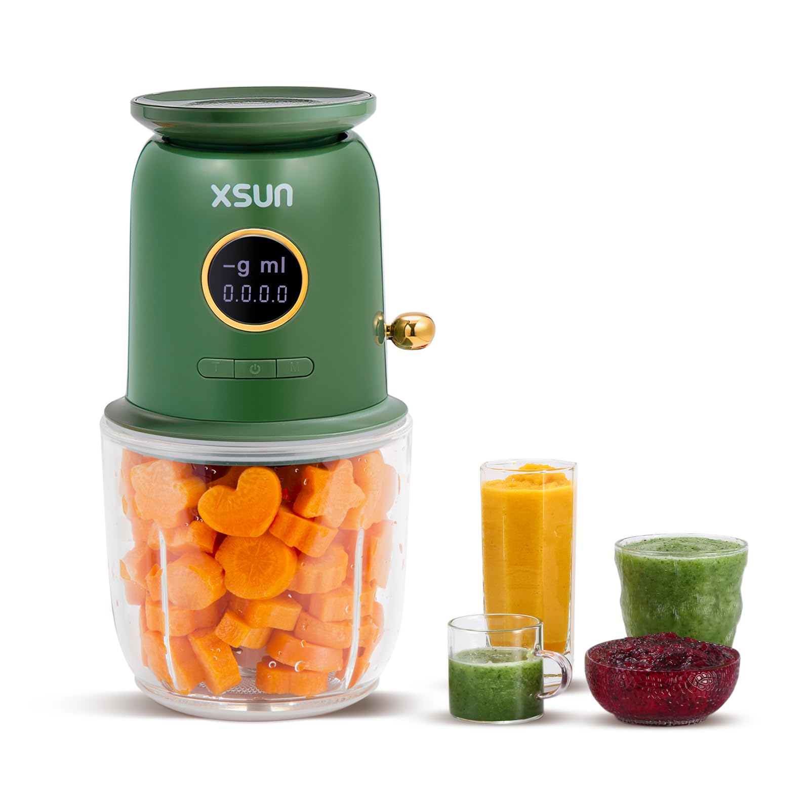 Baby Food Maker, Xsun Wireless Baby Food Processor Set for Baby Food, Fruit, Vegatable, Meat, Baby Food Blender with Baby Food Containers, Baby Food Freezer Tray, Silicone Spoons, Spatula