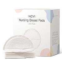 NCVI Disposable Nursing Pads, Breast Pads for Breastfeeding, 200Count, Portable Nipple Pads for Moms, Stay Dry & Ultra Thin, Leak-Proof, Super Absorbent