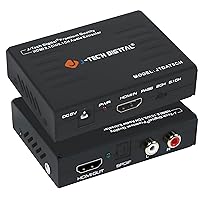 J-Tech Digital Premium Quality 1080P HDMI to HDMI + Audio (SPDIF + RCA Stereo) Audio Extractor Converter (JTDAT5CH)