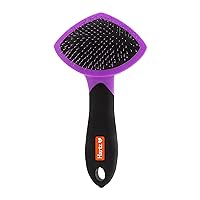 HARTZ, Groomer's Best Small Slicker Brush for Cats and Small Dogs, Black/Violet, 1 Count