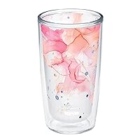 Made in USA Double Walled Inkreel - Crystal Nature Collection Insulated Tumbler Cup Keeps Drinks Cold & Hot, 16oz, Eloise