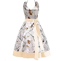 Satin and Camo Wedding Party Bridesmaid Dresses Short Evening Prom Gowns 2024