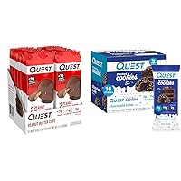 Quest Nutrition High Protein Peanut Butter Cups 12 Count & Chocolate Cake Frosted Cookies Twin Pack, Gluten Free