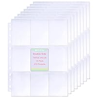 Trading Card Binder with Pockets on Both Sides 35 Sheets A4 Transparent Game Card Sleeves Moocuca 630 Pockets Trading Card Sleeves 35 pages 9 grids black 