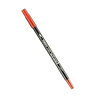 Uchida Marvy Extra Fine Tip Le Plume II Double Ender Marker Pen Art Supplies, Persimmon