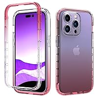 Case Compatible with iPhone 14 Pro,Ultra Slim Shockproof Protective Phone Case,Anti-Scratch Translucent Back Cover,TPU and Hard PC Phone Case Compatible with 14 Pro Shockproof protective case cover (