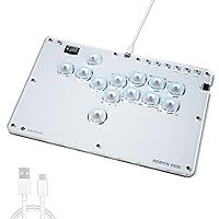 Sehawei Arcade Stick 13Keys All-Button Gamerfinger with Turbo Functions & Custom RGB,Arcade Controller Street Fight for PC/Ps3/Ps4/Switch/Steam Game Keyboard-Supports Hot Swap & SOCD