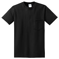 5.6 oz. 50/50 Pocket T-Shirt (G830) Black, L (Pack of 10)