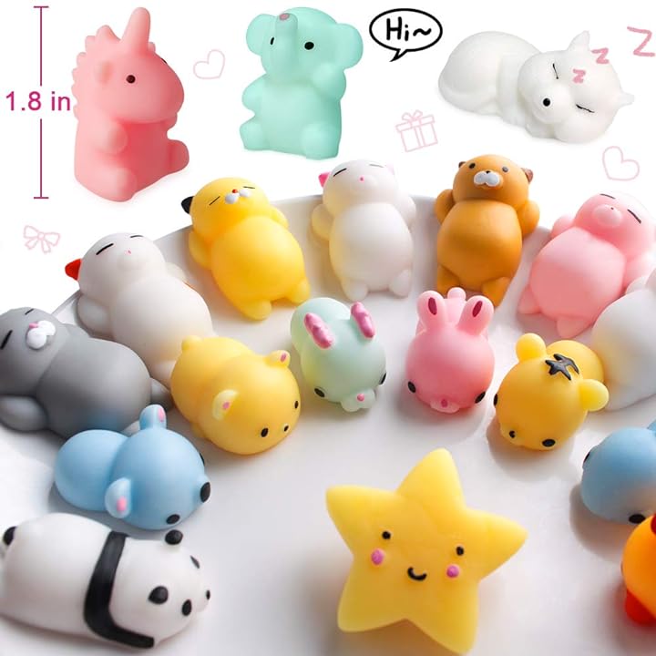 Mua Mochi Squishy Toys FLY2SKY 30Pcs Animal Squishies Party Favors for Kids  Stress Relief Toys Kawaii Animal Stress Toys Cat Stress Reliever Squishy  Toys Mini Novelty Gifts Seal Rabbit Cat Random Squishys