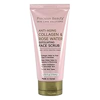 Precision Beauty Anti- Aging Collagen and Rose Water Exfoliating Face Scrub