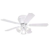 Westinghouse Lighting 7231400 CONTEMPRA TRIO Indoor Ceiling Fan with Light, 42 Inch, WHITE