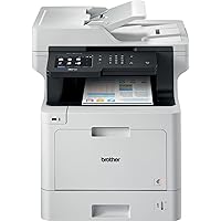 Brother Color MFC-L8900CDW Wireless All-in-One Laser Printer, White - Print Copy Scan Fax - 33 ppm, 2400 x 600 dpi, 5