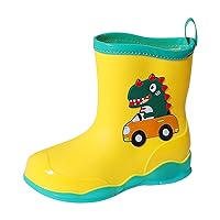 Kids Cartoon Dinosaur Printed Rain Shoes Shoes Outdoor Slip Boots Non Slip Rain PVC Children's Shoes Kids Chukka