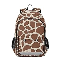 ALAZA Giraffe Cow Print Animal Brown Spot Laptop Backpack Purse for Women Men Travel Bag Casual Daypack with Compartment & Multiple Pockets