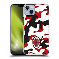 Officially Licensed AC Milan Camouflage Crest Patterns Hard Back Case Compatible with Apple iPhone 14 Plus