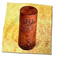 3dRose Small Japanese Round Cylinder Herbal Tea Box - Herbs, Oriental, Zen,... - Towels (twl-161314-3)