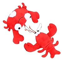 ERINGOGO 2pcs Crab Doll Lobster Plush Toy Hugging Plush Crab Plush Animal Crab Plush Toy Stuffed Lobster Toy Stuffed Toy Fluffy Pendant Red Plush Doll Small Pp Cotton